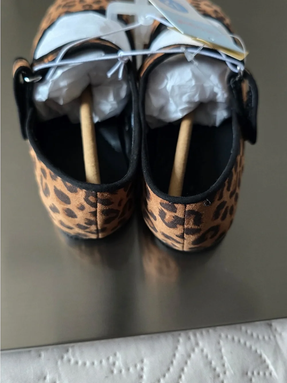 Cat & Jack Girls Leopard Print Mary Jane Flats Size 12 NWT